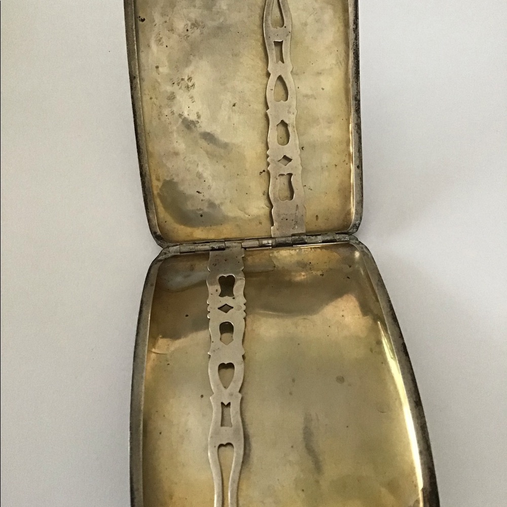 Unger Bros Antique Sterling Cigarette Case Lions - Picture 10 of 16